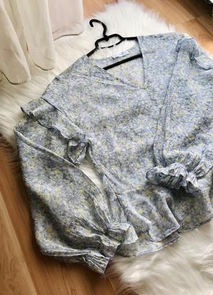 ‼️📣акция📣‼️1+1=3* самая модная вещь в🎁 блуза с цветочным принтом, блуза с рукавами фонариками, блуза с пышными рукавами