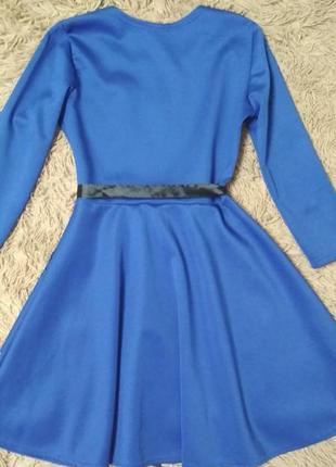 Нарядное платье синего цвета!4 фото