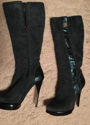 Сапоги из натуральной замши размер 35