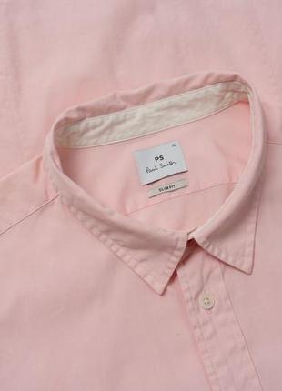 Paul smith mens pink long sleeved shirt slim fit мужская рубашка