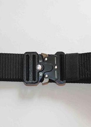 Тактический ремень с металлической пряжкой черный (1421)