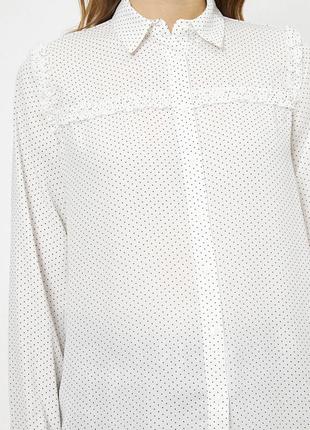 Нова біла сорочка у дрібний горошок5 фото