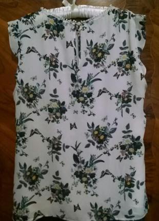 Легкая летняя блуза в цветочный принт oasis2 фото