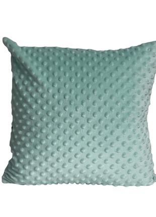 Подушка диванная плюшевая декоративная от minkyhome™ 30х30 см. в мятно-розовых тонах (3005-06-31-36)2 фото