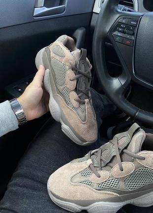 Женские кроссовки adidas yeezy 500 clay brown