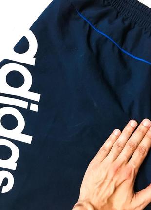 Мужские синие спортивные пляжные шорты adidas адидас с лампасами. размер l xl9 фото