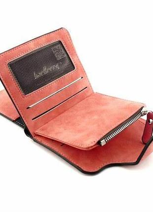 Модный портмоне из замши baellerry forever mini красный5 фото