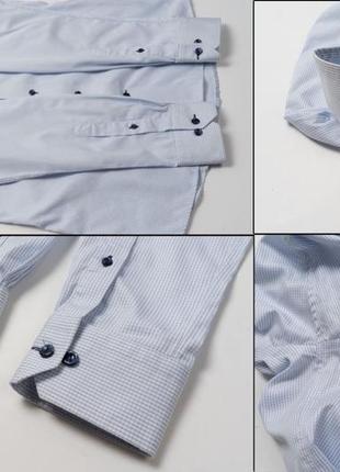 Eton contemporary blue shirt мужская рубашка8 фото