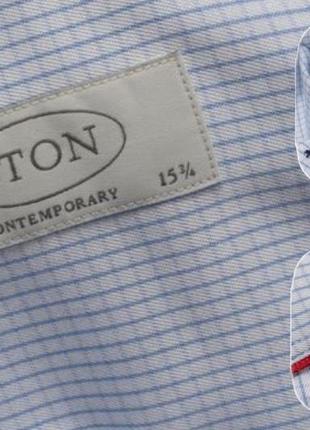 Eton contemporary blue shirt мужская рубашка9 фото