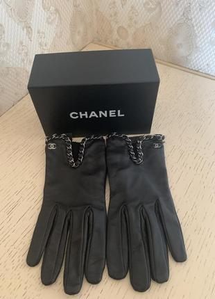 Chanel.шкіряні перчатки 8..оригінал.франція