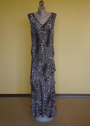 Плаття шикарне на 42 євро розмір " тигрове" swing
