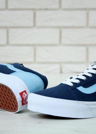 Кеды vans old skool синего цвета (ванс олд скул blue) мужские и женские размеры 36-443 фото