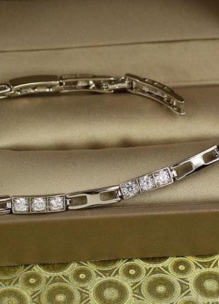 Браслет xuping jewelry дорога жизни 19 см 4 мм серебристый