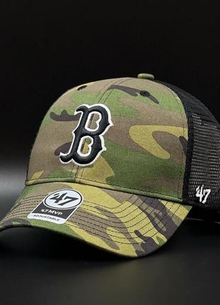 Оригинальная камуфляжная кепка с сеткой 47 brand mlb boston red sox trucker