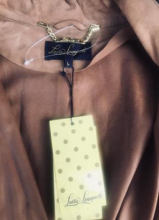 Тренч куртка плащ натуральная кожа замша коричневая luisa spagnoli made in italy 🇮🇹5 фото