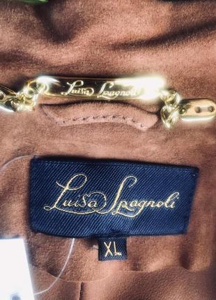 Тренч куртка плащ натуральная кожа замша коричневая luisa spagnoli made in italy 🇮🇹8 фото