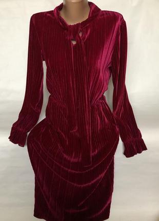 Шикарне велюрову сукню