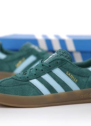 💚💙adidas gazelle indoor green blue 💚💙 кросівки чоловічі адідас, мужские кроссовки адидас