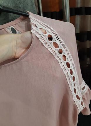 Стильная пудровая блуза, размер xxl4 фото