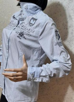 Рубашка soccx хлопок вышивка р. l сорочка вишивка кэжуал стиль урбан4 фото