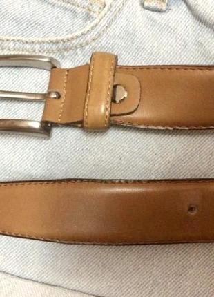Фирменный кожаный ремень vera pelle italy,ремешок,пояс,поясок