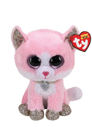 М'яка іграшка ty beanie boo's рожеве кошеня фіона 15 см (36366)