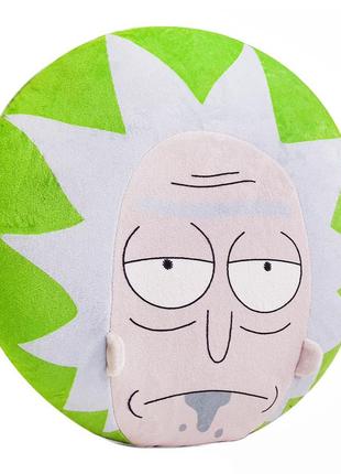 Подушка rick and morty обличчя ріка (frmrikpil22gn0003)1 фото