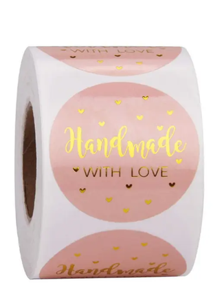 Наклейки , стикери, наліпки для упаковки "handmade"