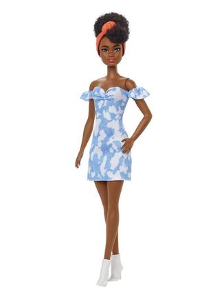 Лялька barbie модниця у сукні під джинс (hbv17)