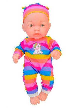 Пупс shantou jinxing little baby в костюмі-єдинорозі (ad12308-c3)1 фото