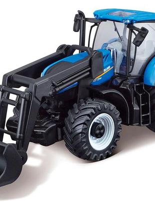 Автомодель bburago farm трактор new holland синій (18-31632)