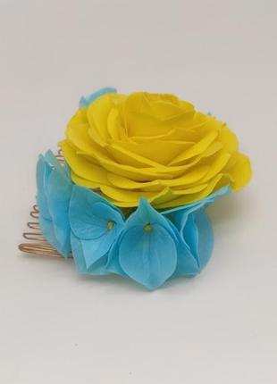 Гребінь троянда з гортензією bee handyman3 фото