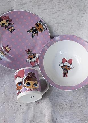 Детский набор посуды interos "кукла лол 1"1 фото