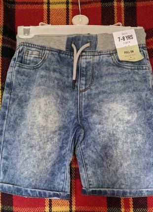 Primark джинсовые шорты на мальчика 7/8 лет новые замеры