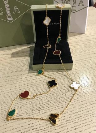 Брендовая подвеска vanceleef в позолоте