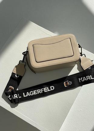 Сумочка karl lagerfeld snapshot beige4 фото