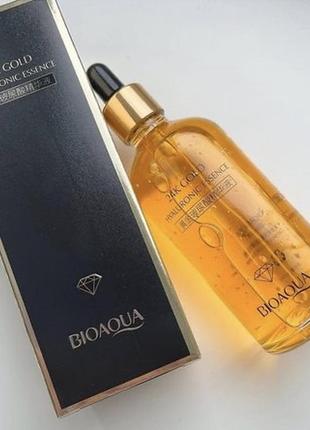 Сыворотка для лица bioaqua 24 k gold hyaluronic acid 100 мл3 фото