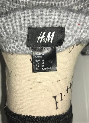 Теплый серый джемпер кофта свитер h&m m размер4 фото