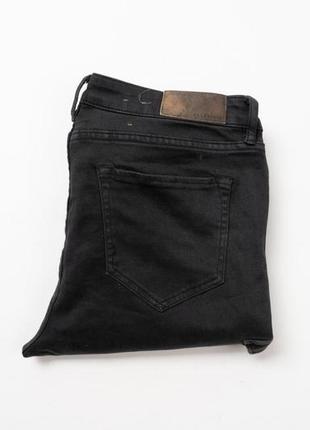 Allsaints duran skinny cargo jeans in washed blackжанчи карго брюки