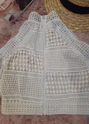 Невероятная кружная кружевная ажурная блуза топ missguided s7 фото