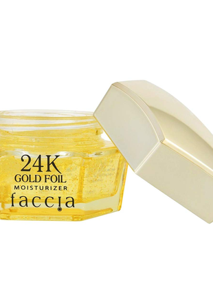 Увлажняющий крем с золотой пылью и пептидами faccia 24k gold foil moisturizer4 фото