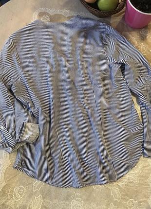 Стильная блуза-рубашка в полоску5 фото