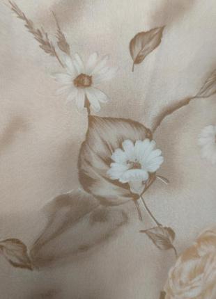 Шелковый винтаж топ майка блуза цветочный принт pierre cardin /2119/3 фото