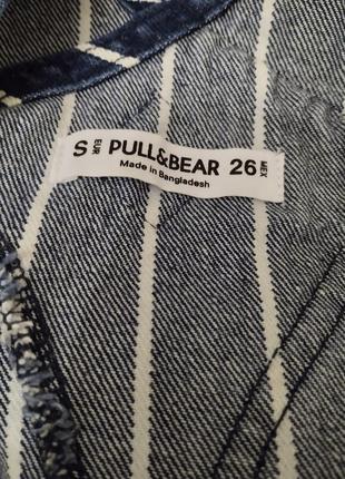 Джинсовый сарафан в полоску бренда pull &amp; bear5 фото