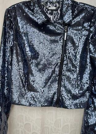 Куртка - косуха в паєтках від apart