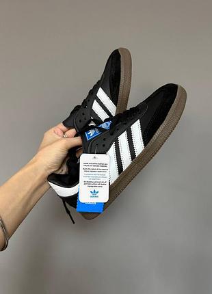 Чоловічі кросівки adidas samba black gum / smb