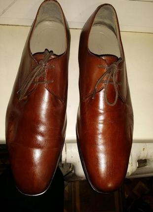 Коричневые мужские туфли классические сlarks 42р натуральная кожа6 фото