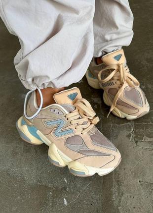 Жіночі кросівки new balance 9060 ivory cream pink sand / smb