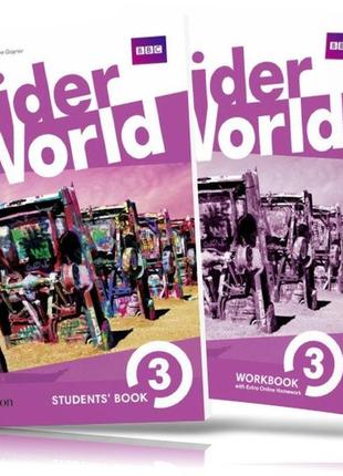 Комплект   wider world 3, student's book + workbook / підручник + зошит англійської мови