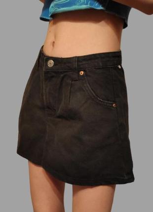 Черные расклешенные шортики с эффектом юбки – ламбада jennyfer
